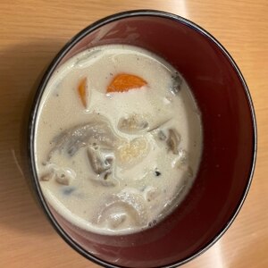 舞茸豆乳スープ